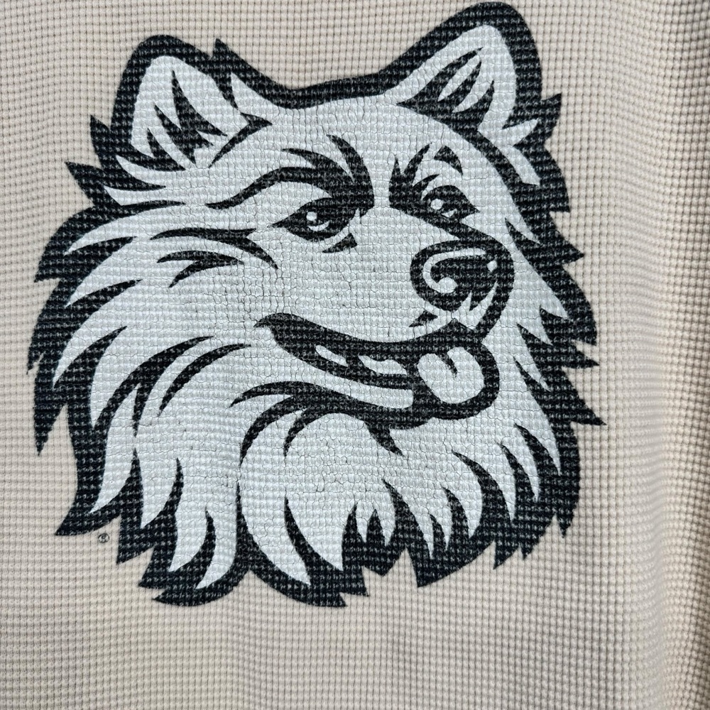 Men’s Champs Med Univ of Connecticut Huskies Waffle Weave Thermal LS Shirt - Picture 5 of 6